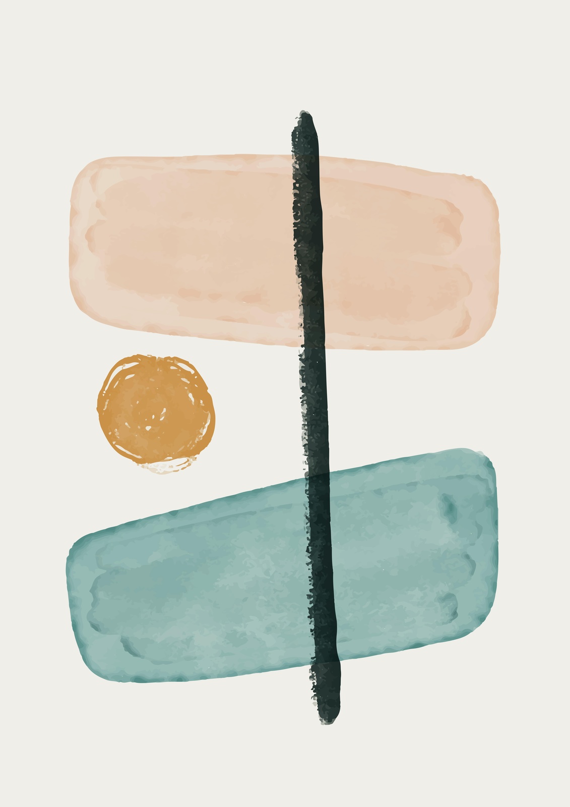 Boho Abstract Shapes Wall Art