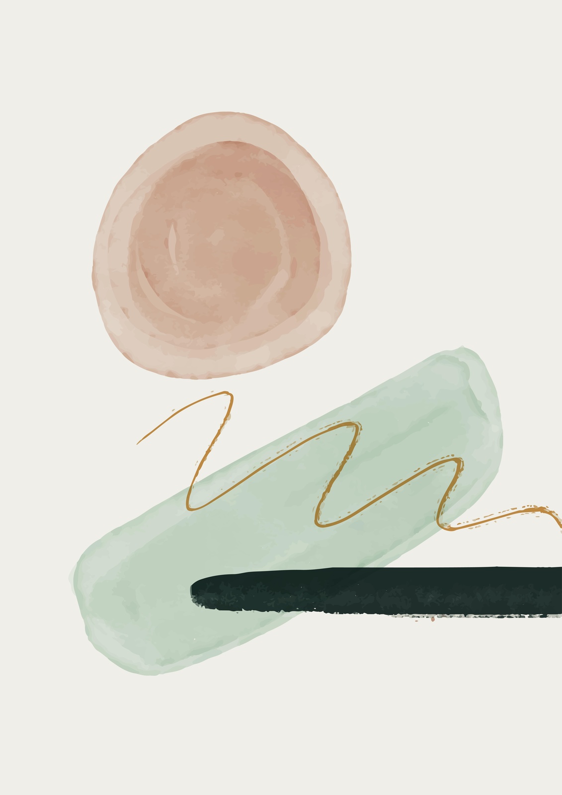 Boho Abstract Shapes Wall Art Wall Art