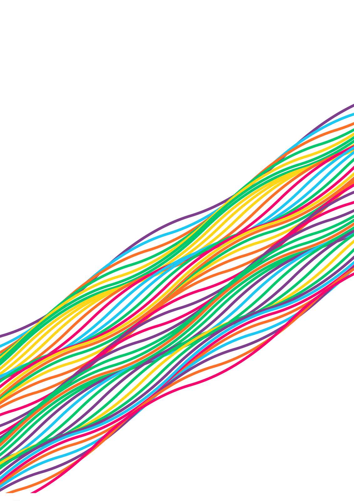 Vibrant Flow Abstract Lines Wall Art
