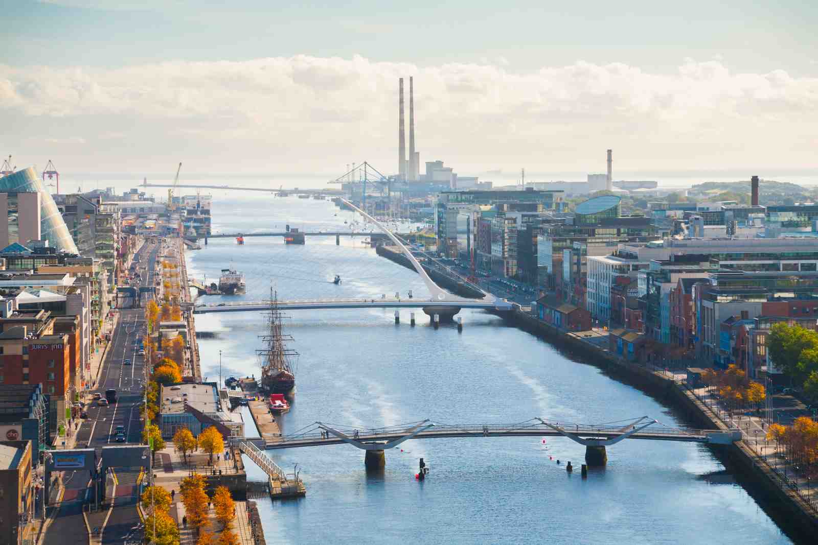 Dublin Cityscape River View Wall Art