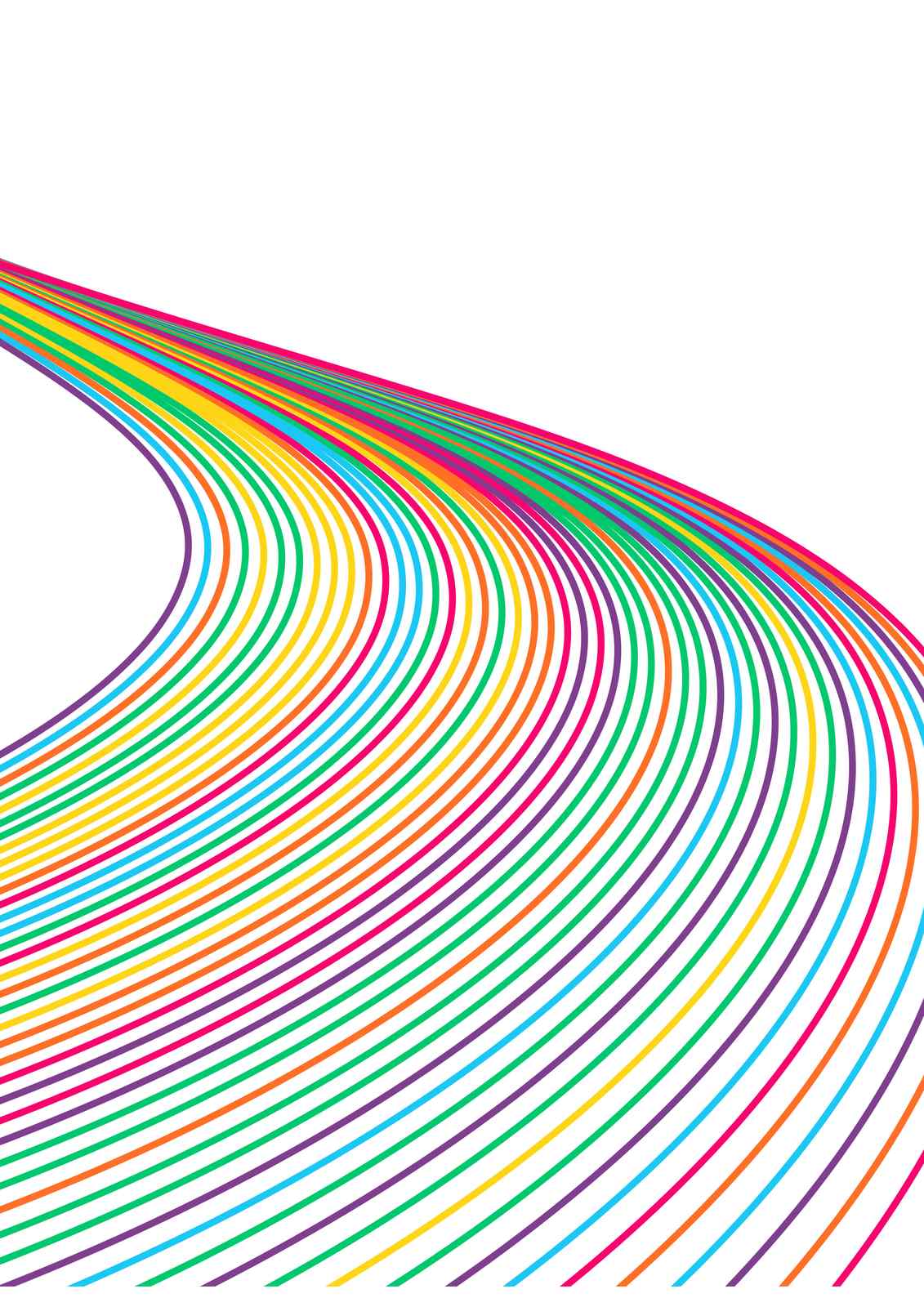Vibrant Rainbow Stripe Abstract Wall Art
