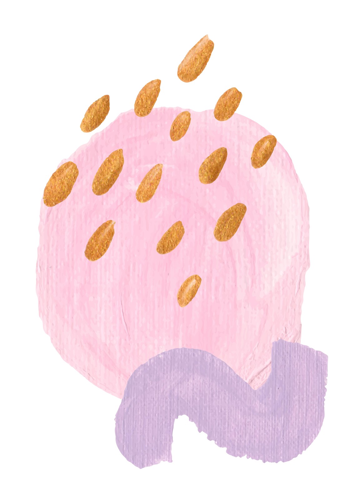 Abstract Blush & Gold Burst Wall Art