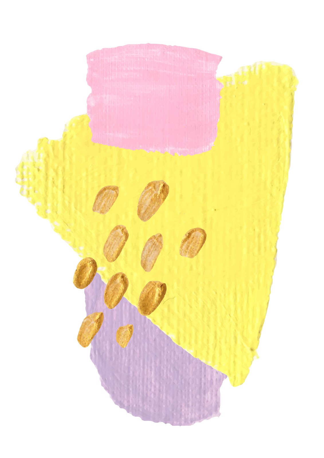 Abstract Gold Dot Pastel Burst Wall Art
