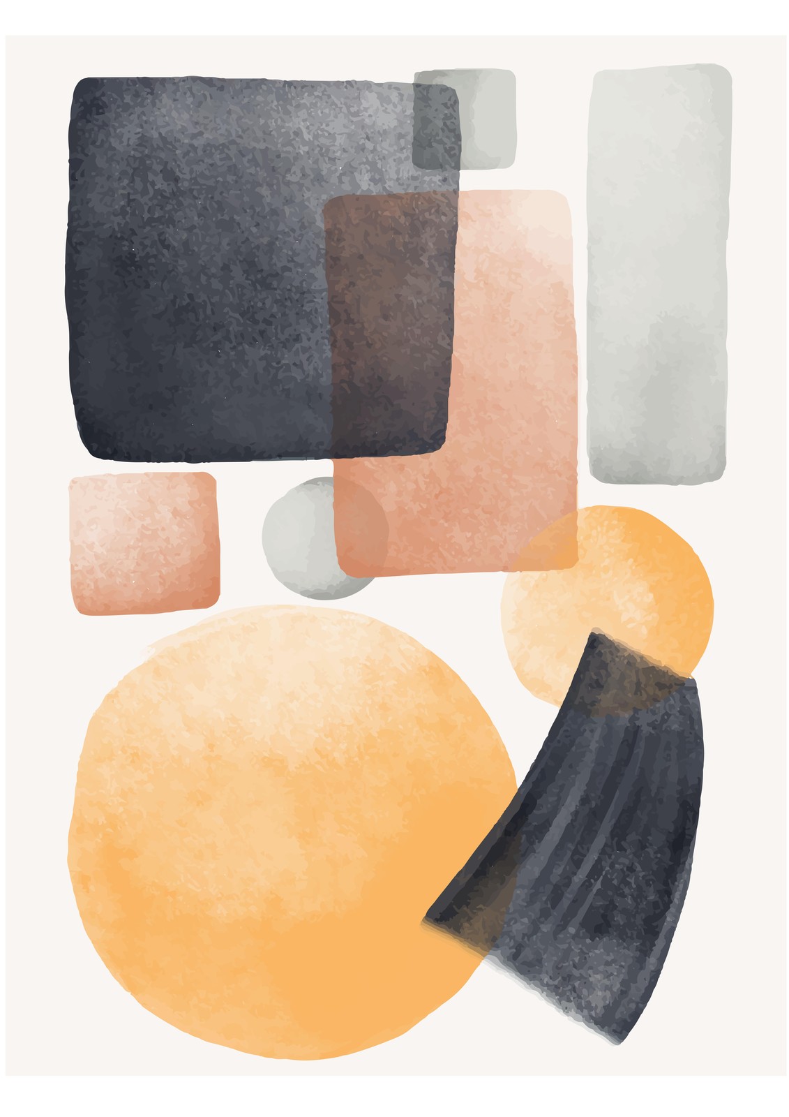 Abstract Geometric Shapes Wall Art