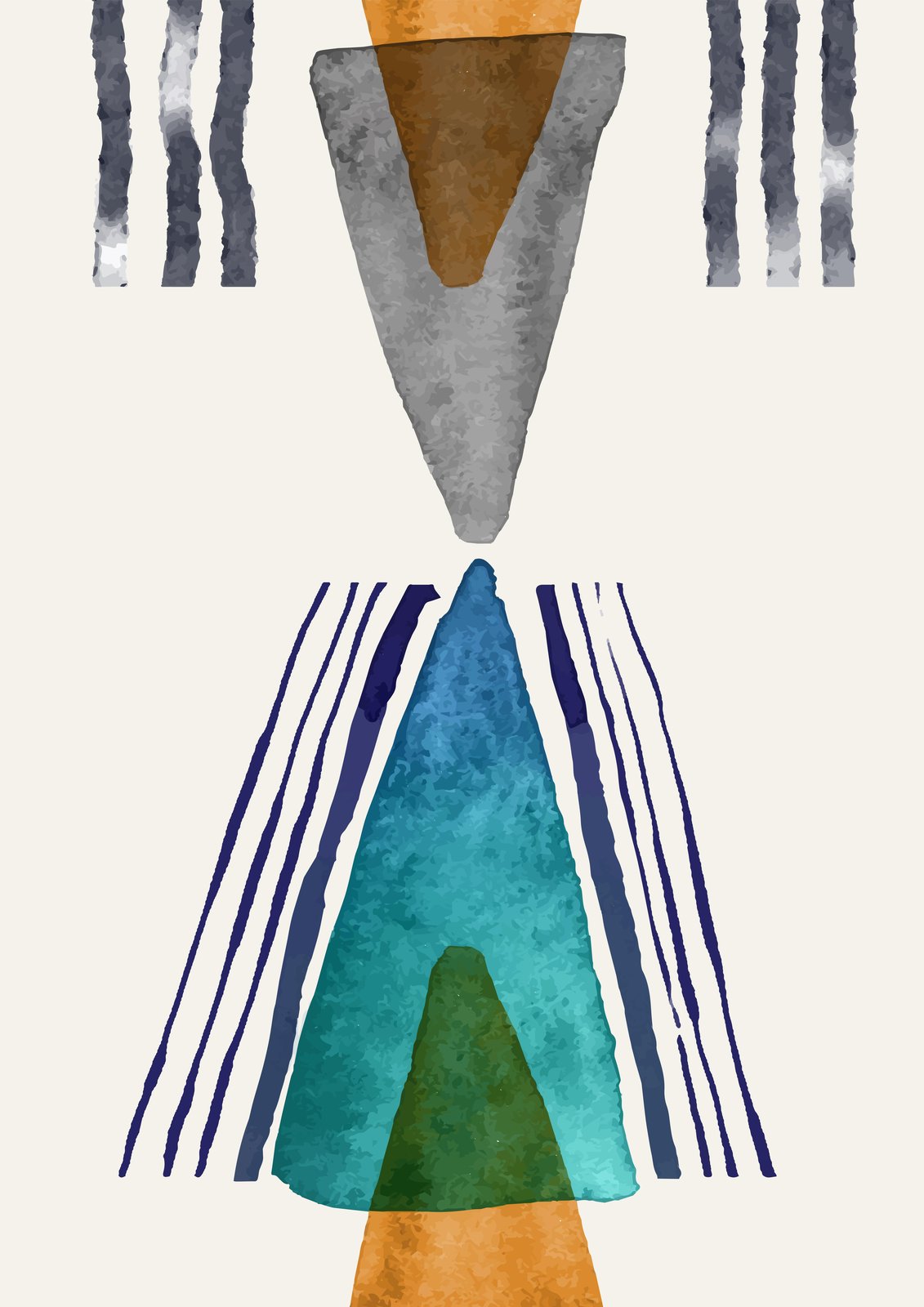 Boho Abstract Geometric Wall Art