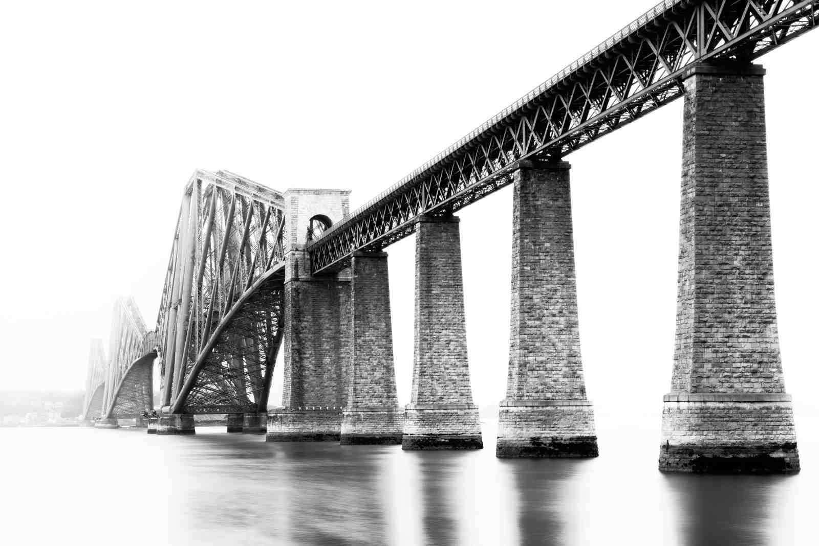 Iconic Bridge B&W Landscape Wall Art