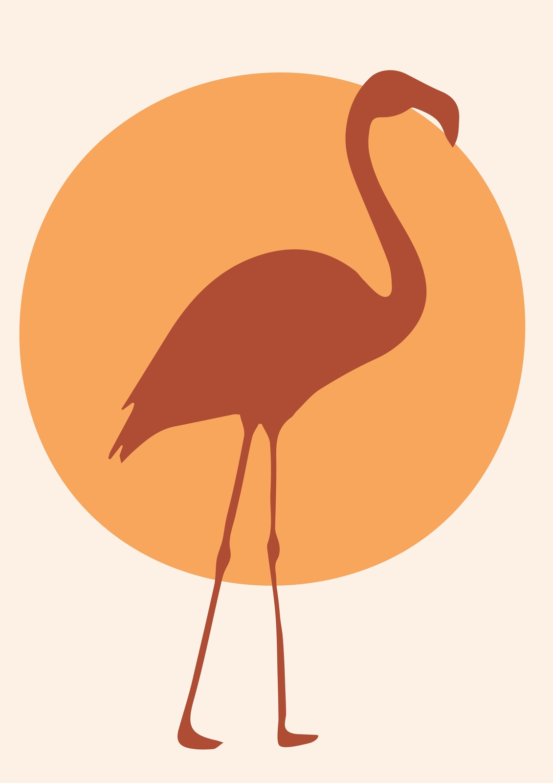 Bohemian Flamingo Silhouette Wall Art