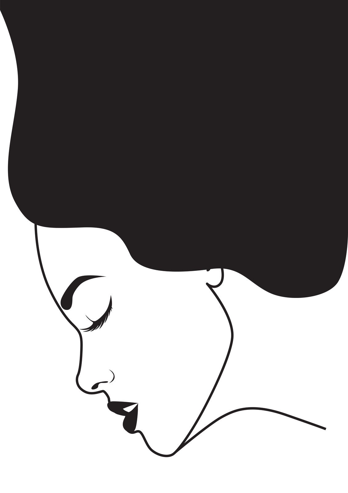 Elegant Minimalist Woman Face Wall Art