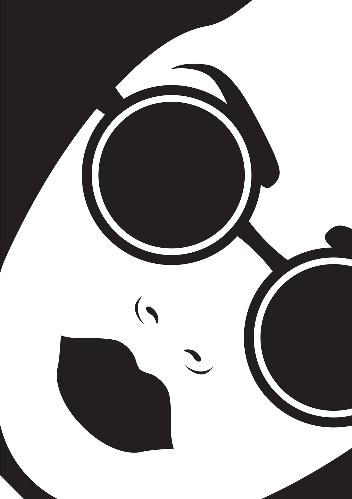 Bold Abstract Face Sunglasses Wall Art