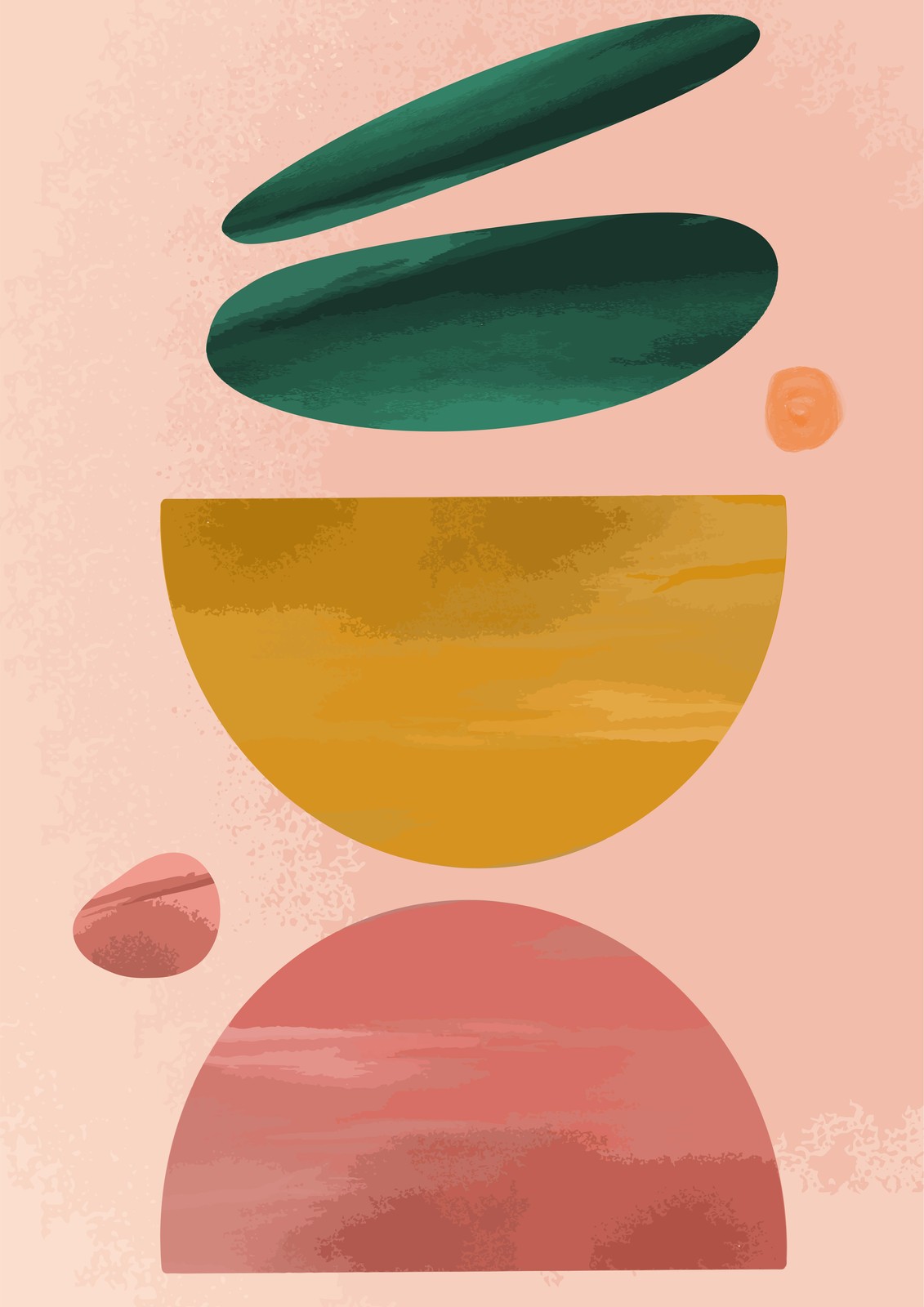 Boho Abstract Mid-Century Modern Wall Art