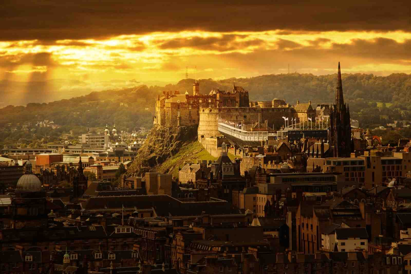 Majestic Edinburgh Castle Sunset Wall Art