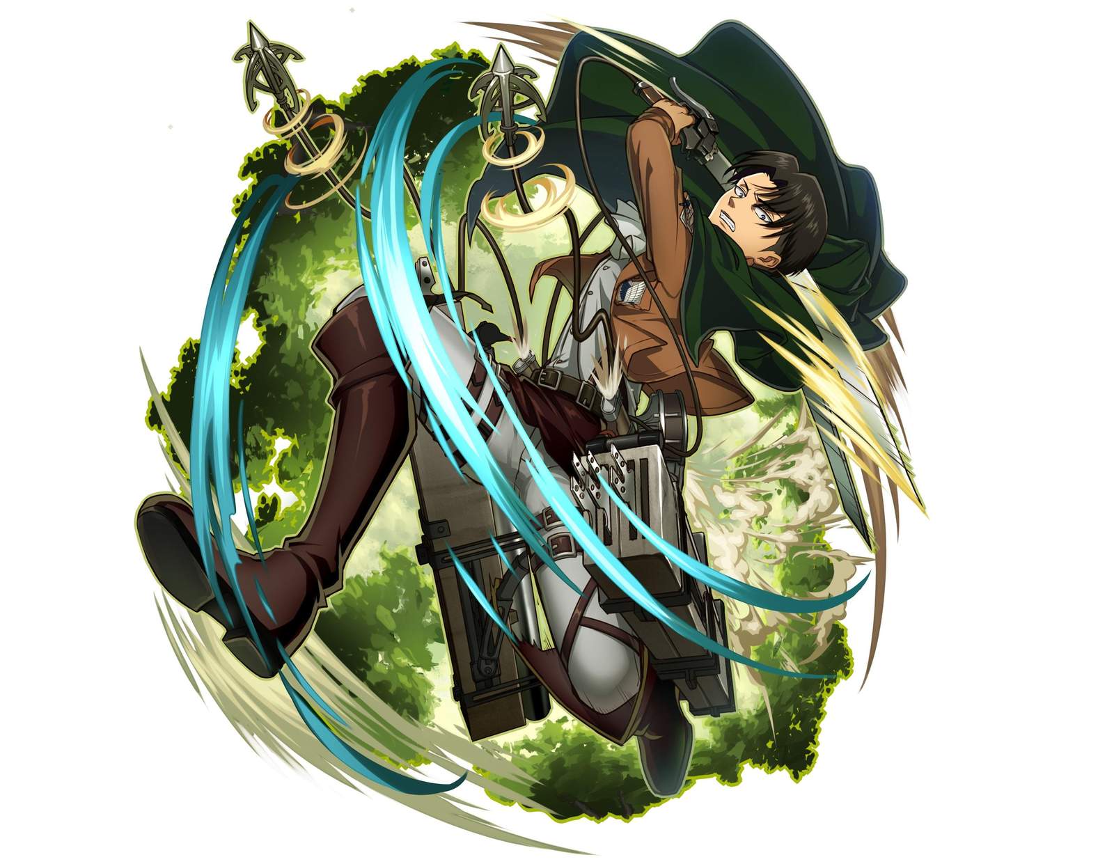 Levi Ackerman Action Attack on Titan Wall Art