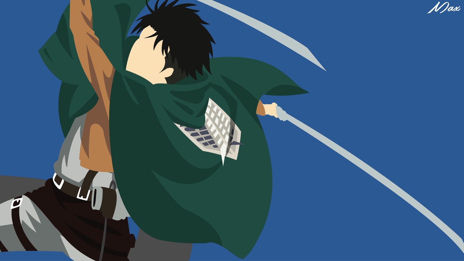 Attack on Titan Levi Ackerman Minimalist Wall Art