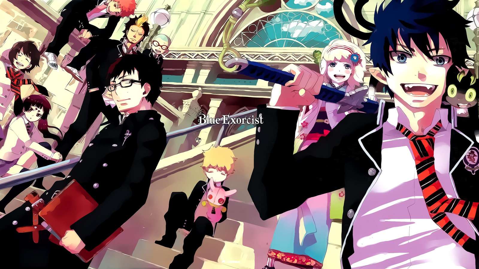 Dynamic Blue Exorcist Anime Wall Art
