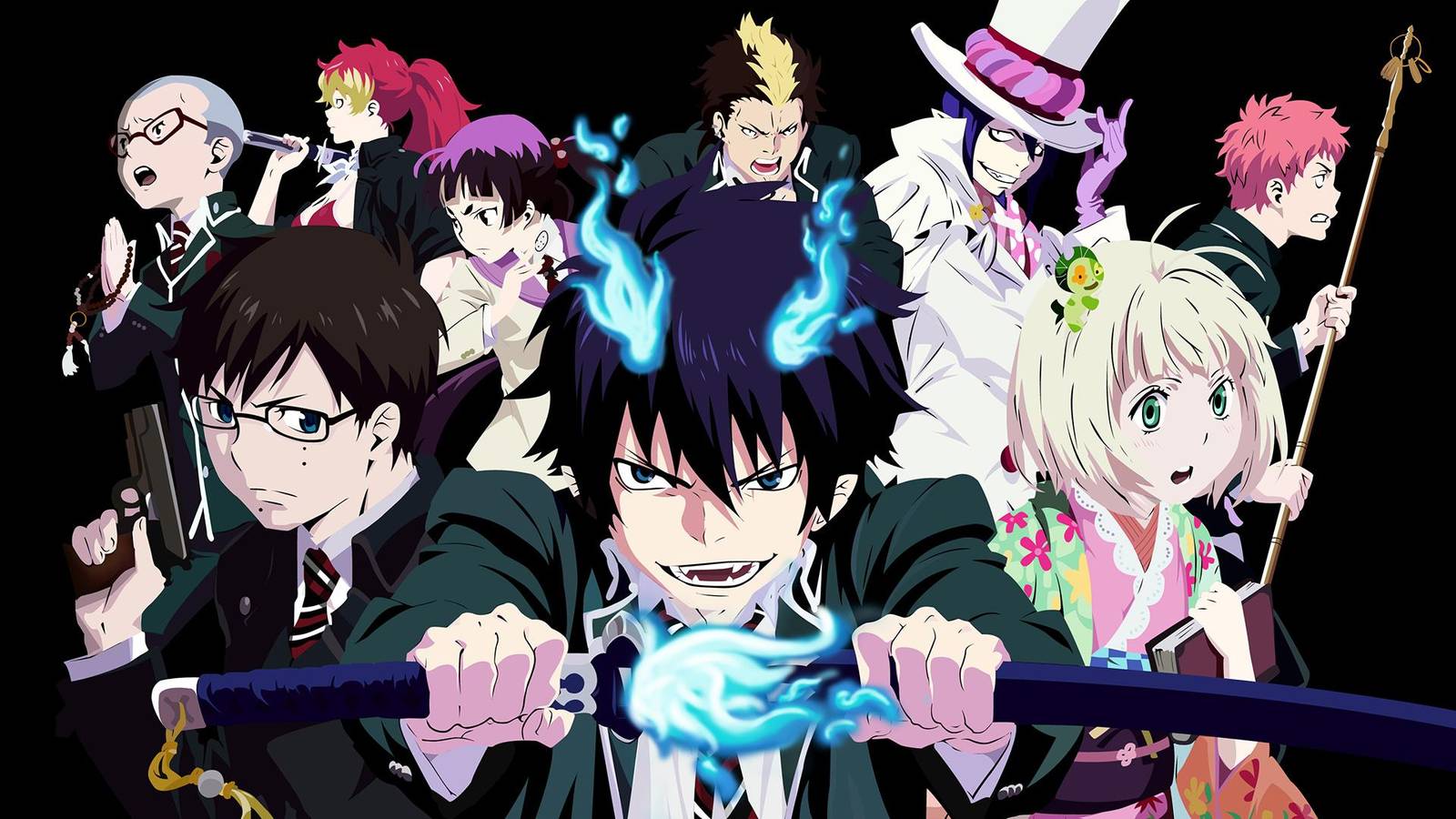 Blue Exorcist Group Anime Wall Art