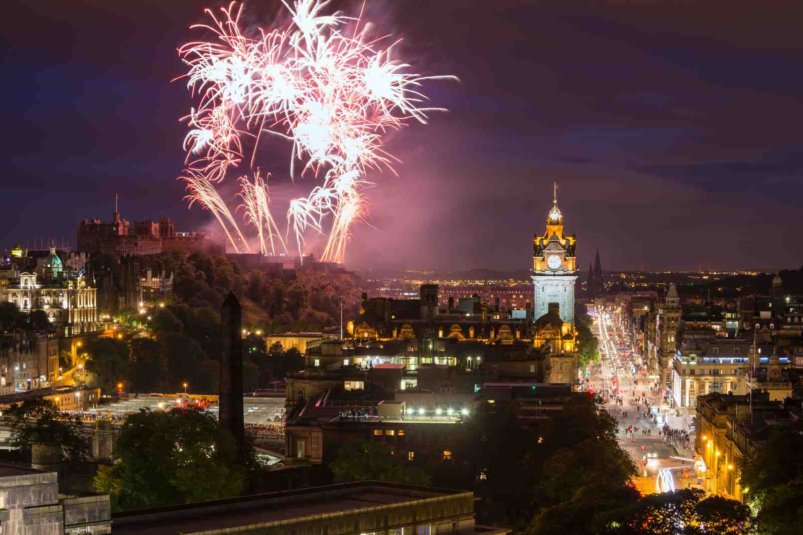 Edinburgh Fireworks Castle Wall Art