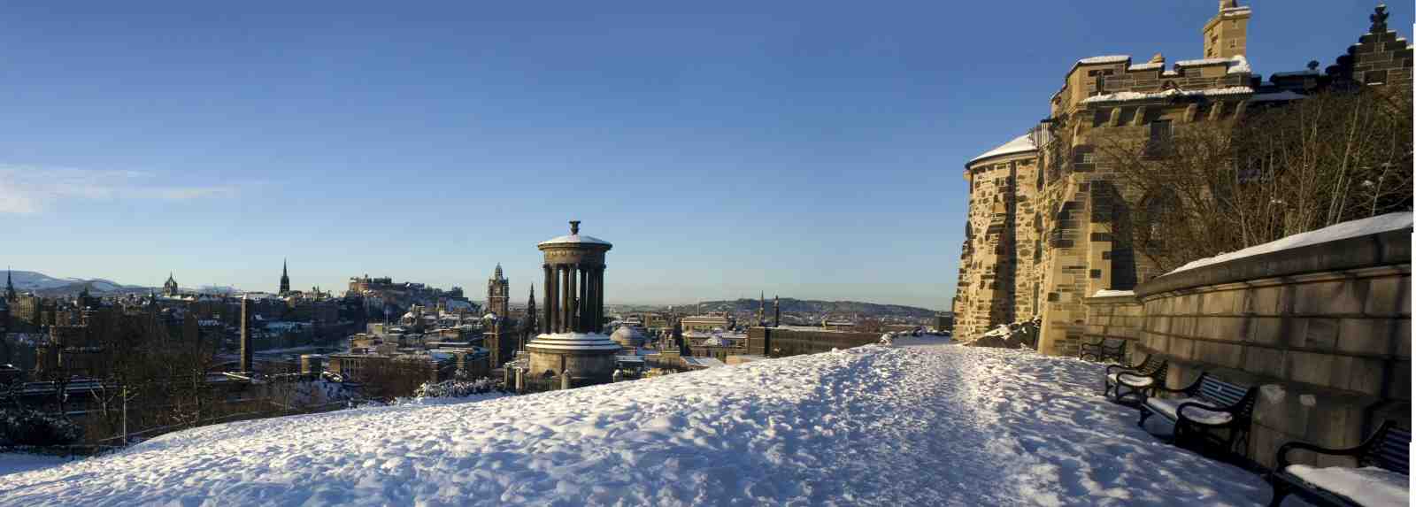 Edinburgh Winter Cityscape Snow Wall Art