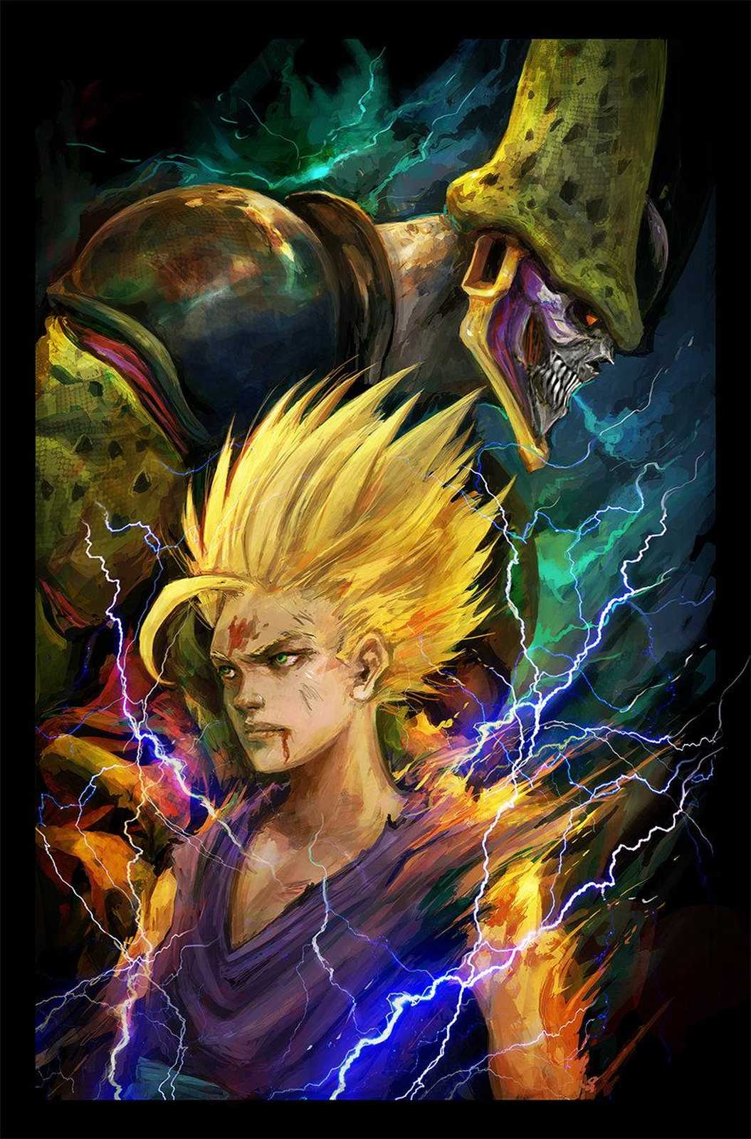 Epic Gohan vs Cell Anime Wall Art