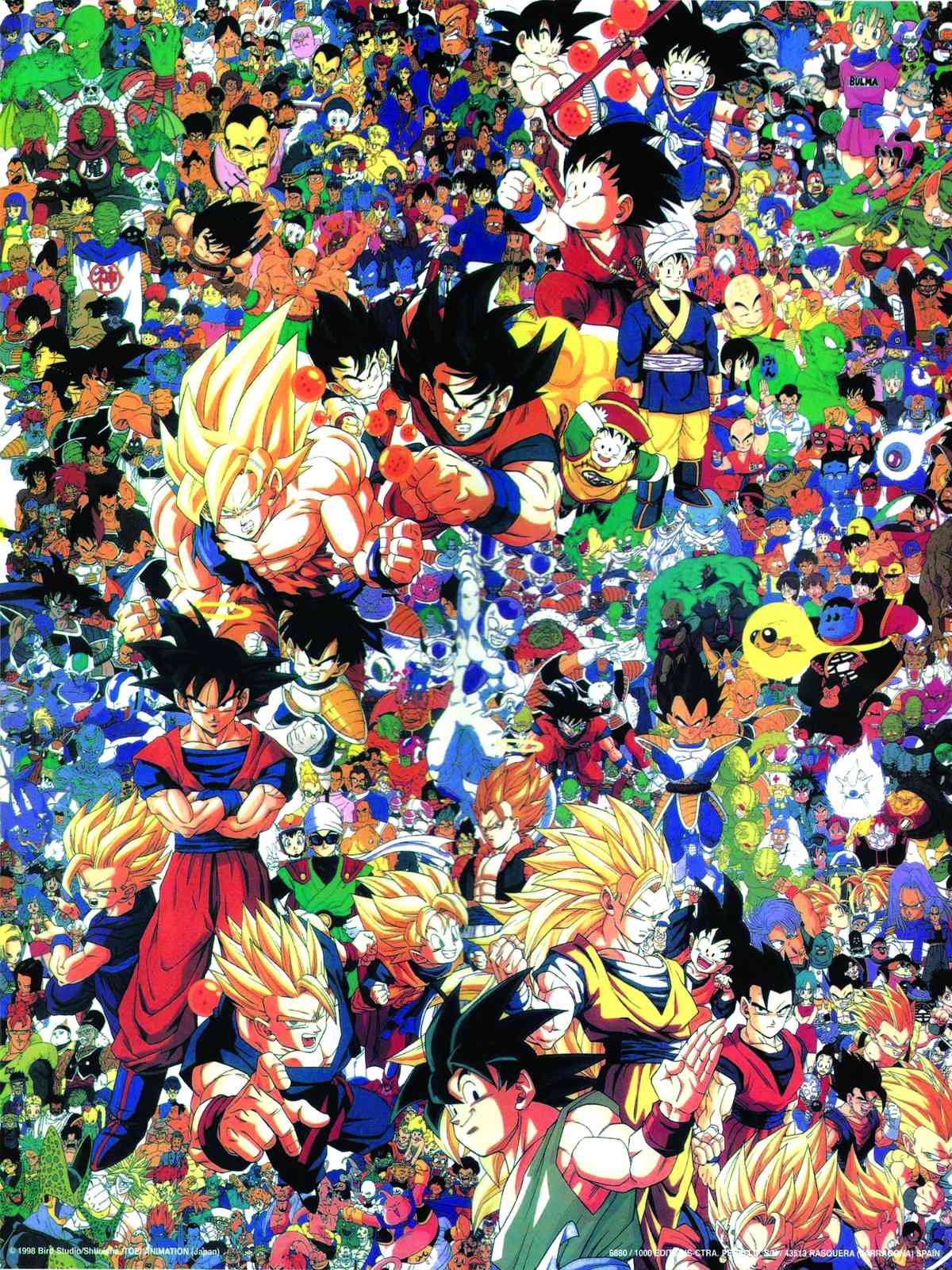 Epic Dragon Ball Z Character Collage Wall Art