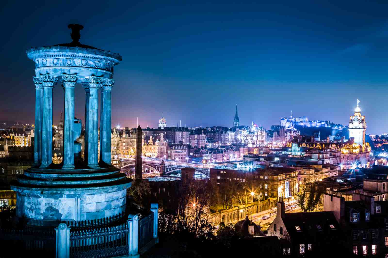 Edinburgh Cityscape at Night Wall Art