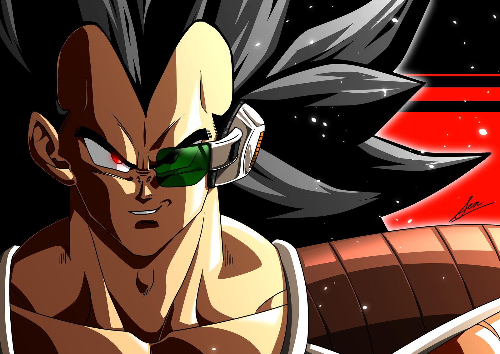 Intense Raditz Dragon Ball Z Wall Art