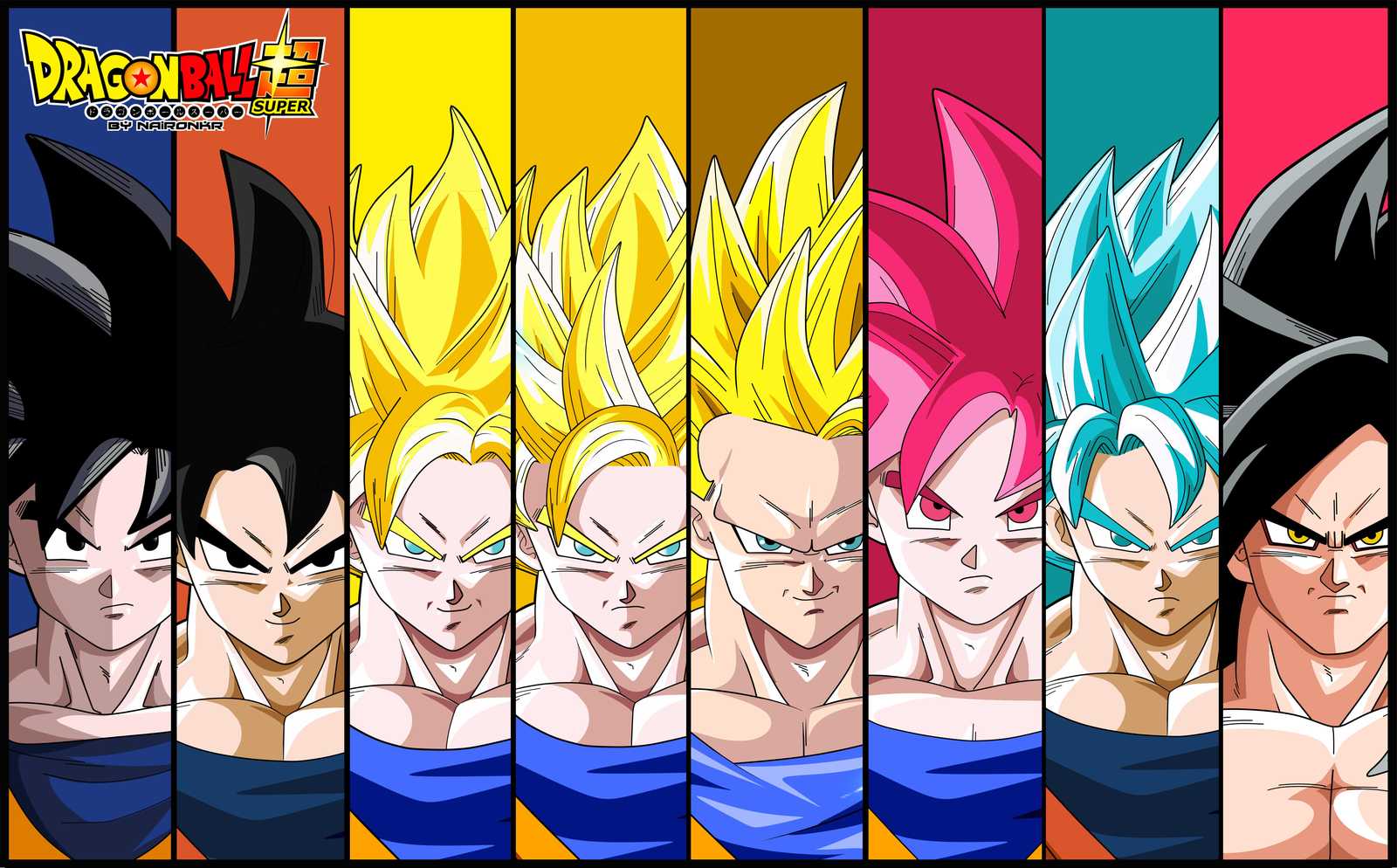 Epic Goku Transformations Wall Art