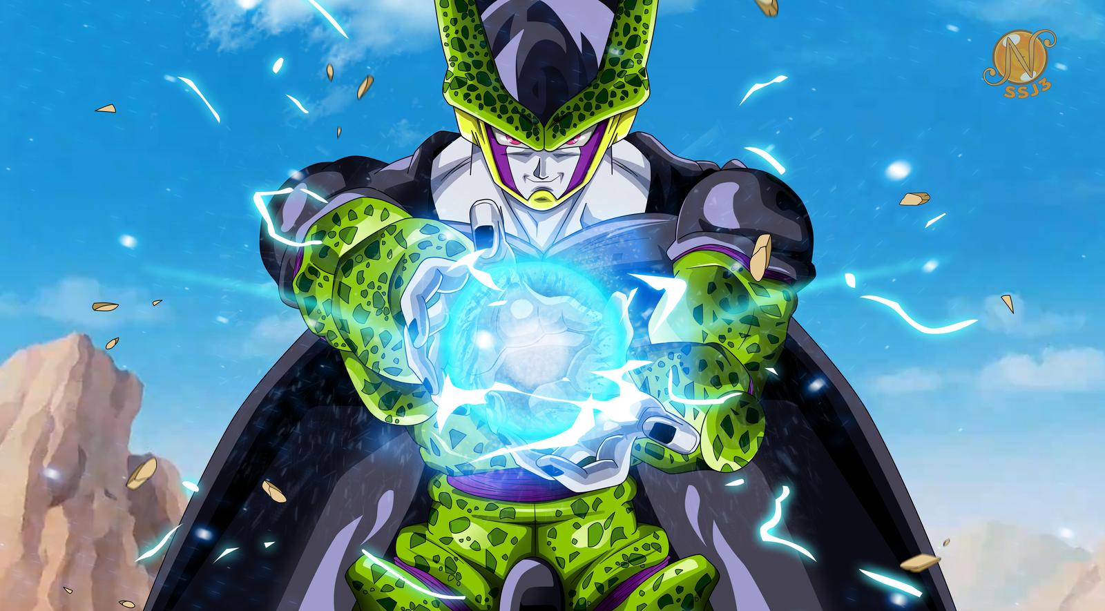 Cell Kamehameha Dragon Ball Z Wall Art