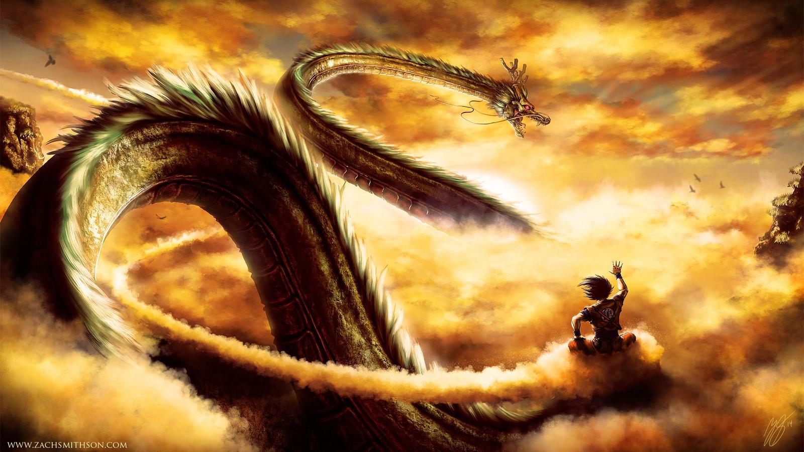Epic Dragon & Warrior Sky Wall Art