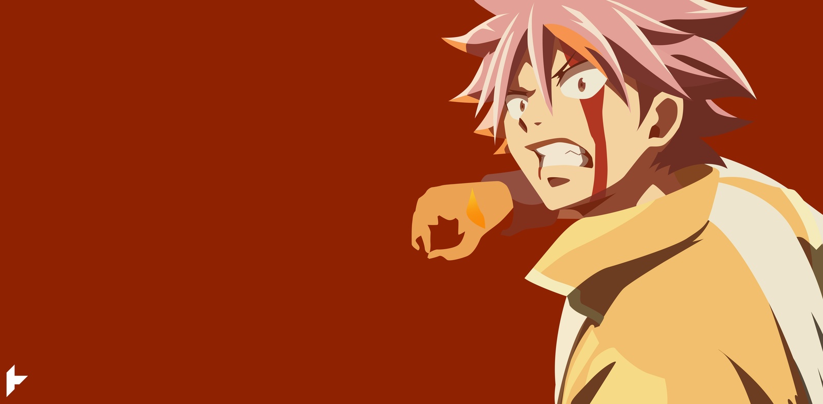 Fierce Anime Warrior Minimalist Wall Art