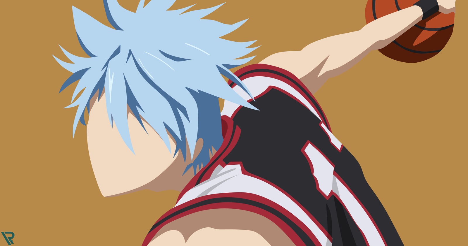 Anime Basketball Player Sky Blue Hair Wall Art