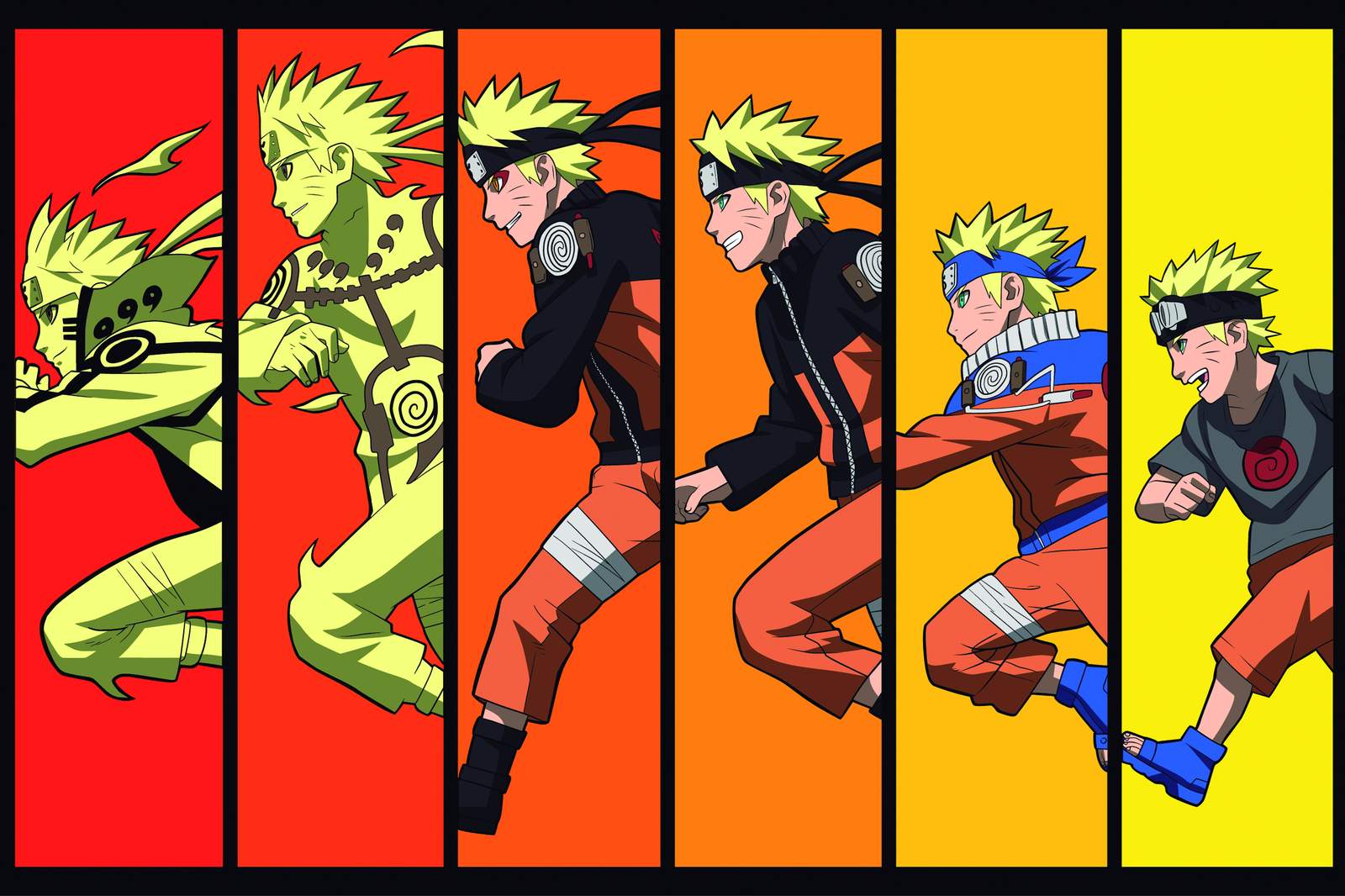 Naruto Evolution Series Wall Art