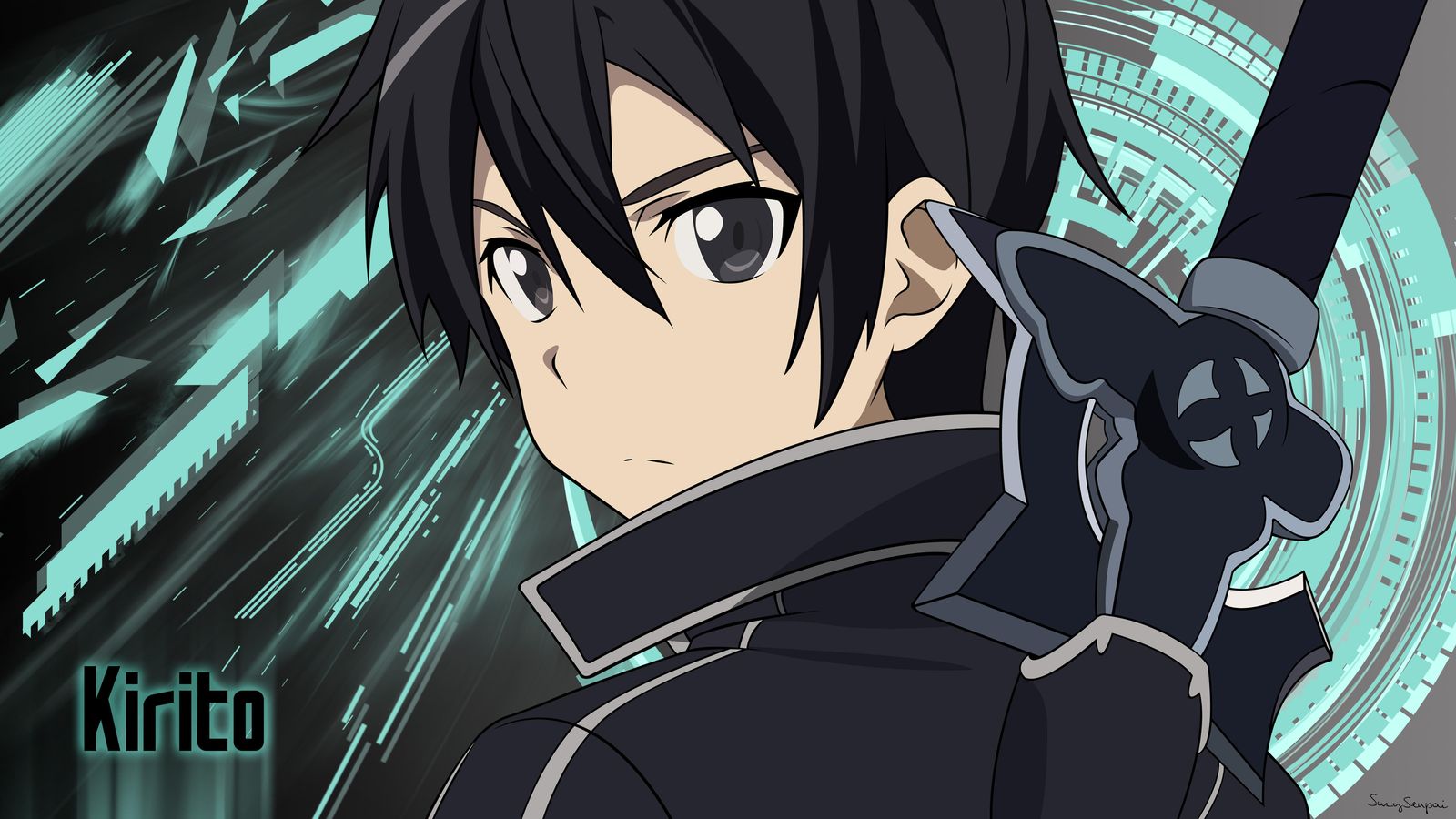 Kirito Anime Sword Art Online Wall Art