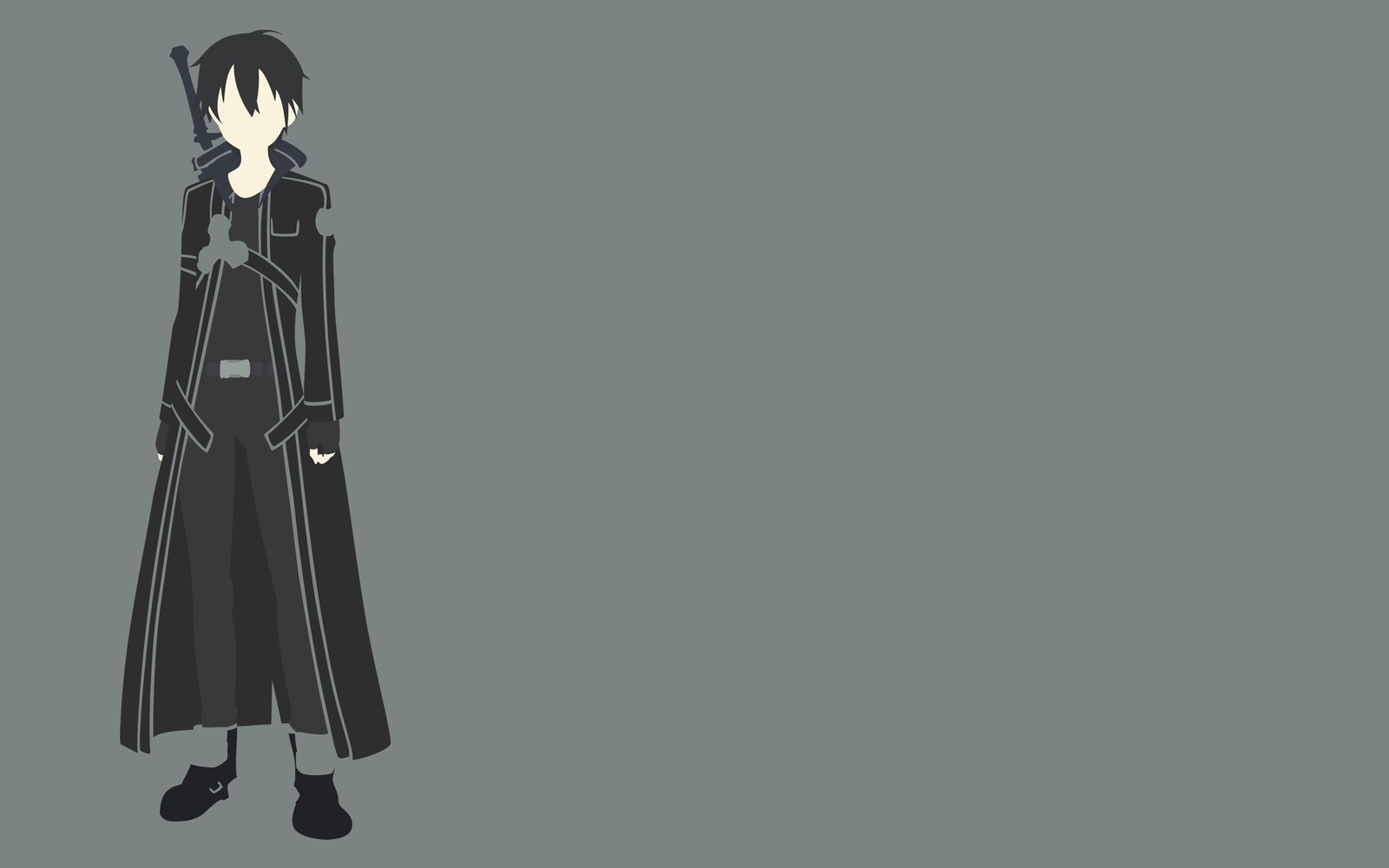 Kirito Sword Art Online Minimalist Anime Wall Art