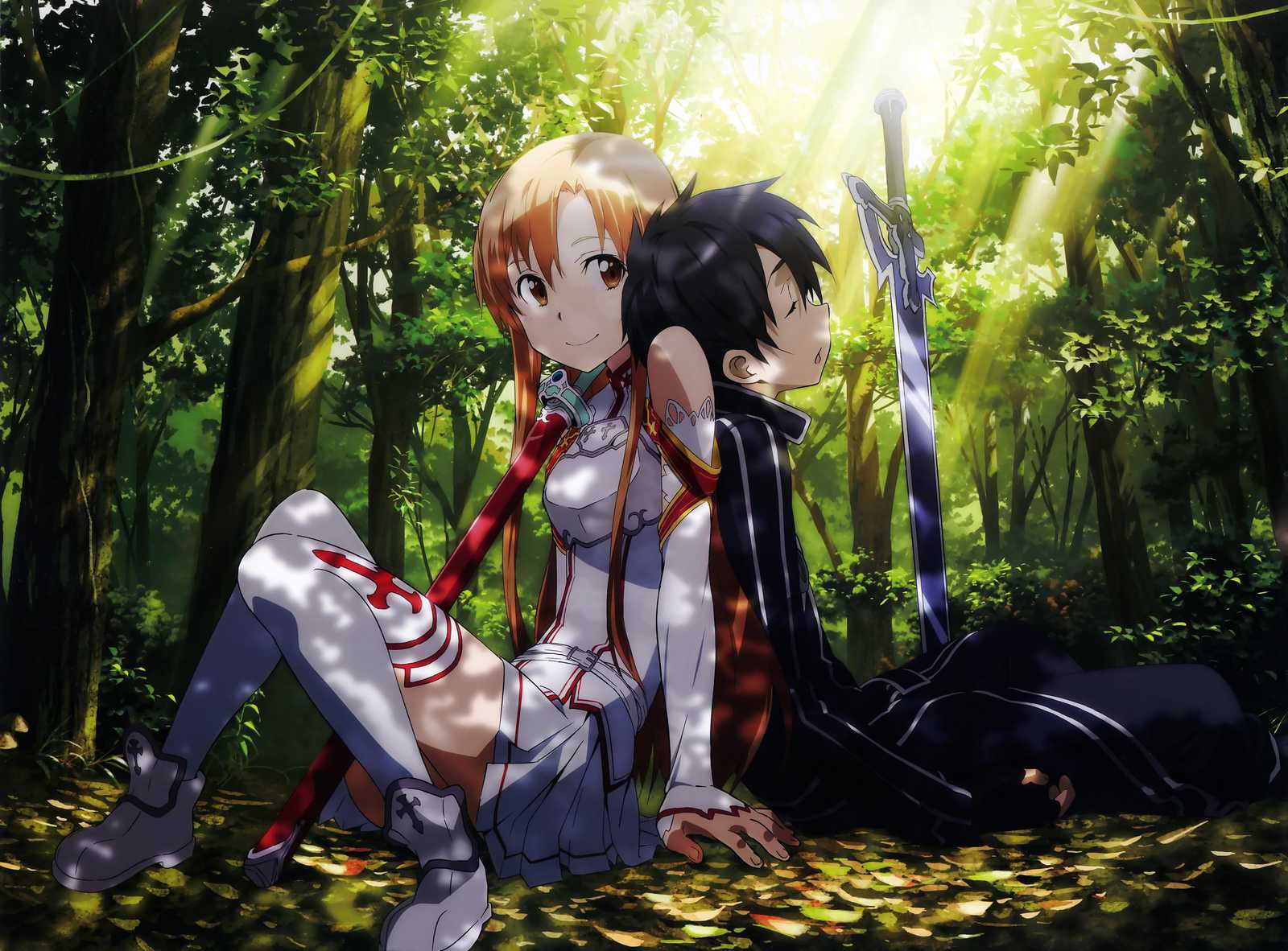 Anime Couple Forest Dream Wall Art