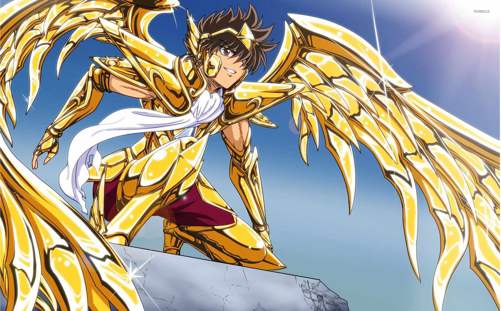 Pegasus Seiya Golden Armor Wall Art