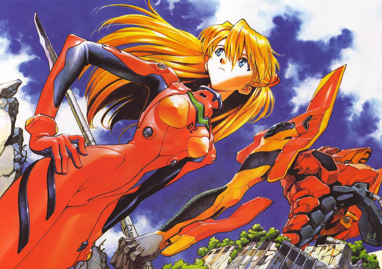 Asuka Langley Soryu Evangelion Wall Art