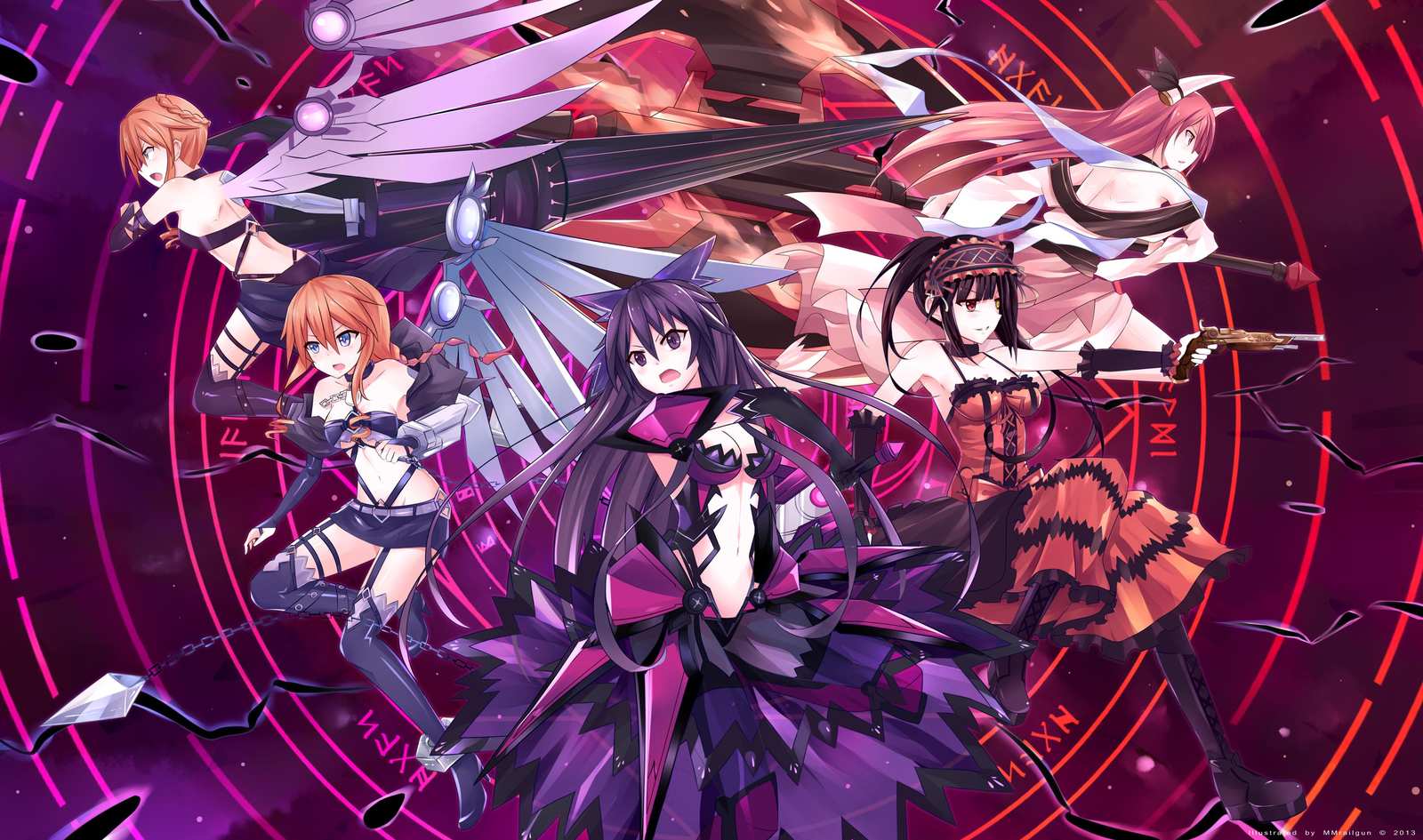 Anime Girls Epic Battle Wall Art
