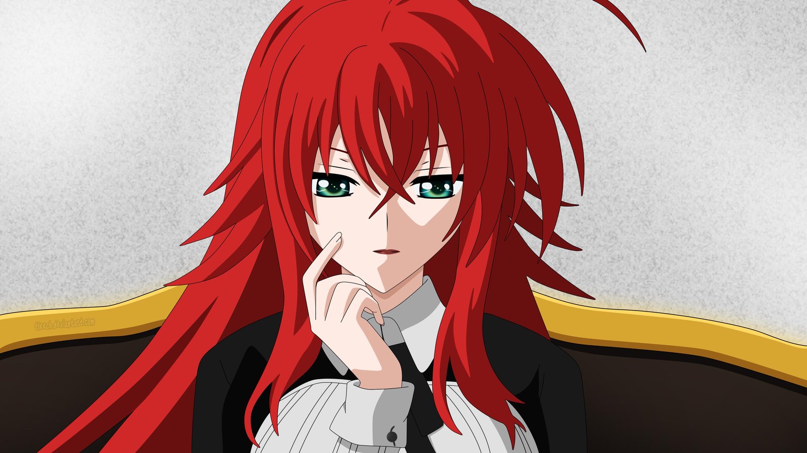 Fiery Anime Girl Portrait Wall Art