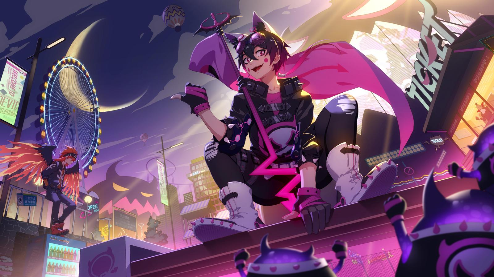 Anime Punk Playground Wall Art