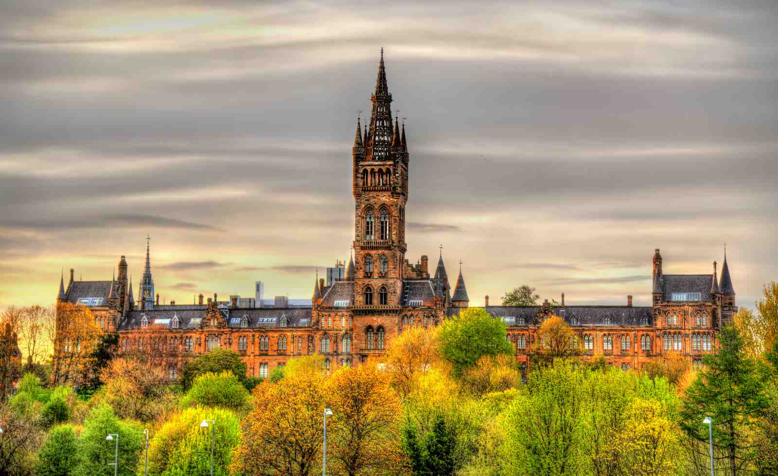 Glasgow University Autumn Skyline Wall Art