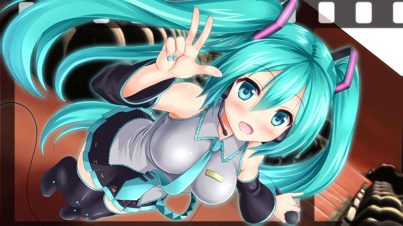 Vibrant Anime Miku Singing Dream Wall Art