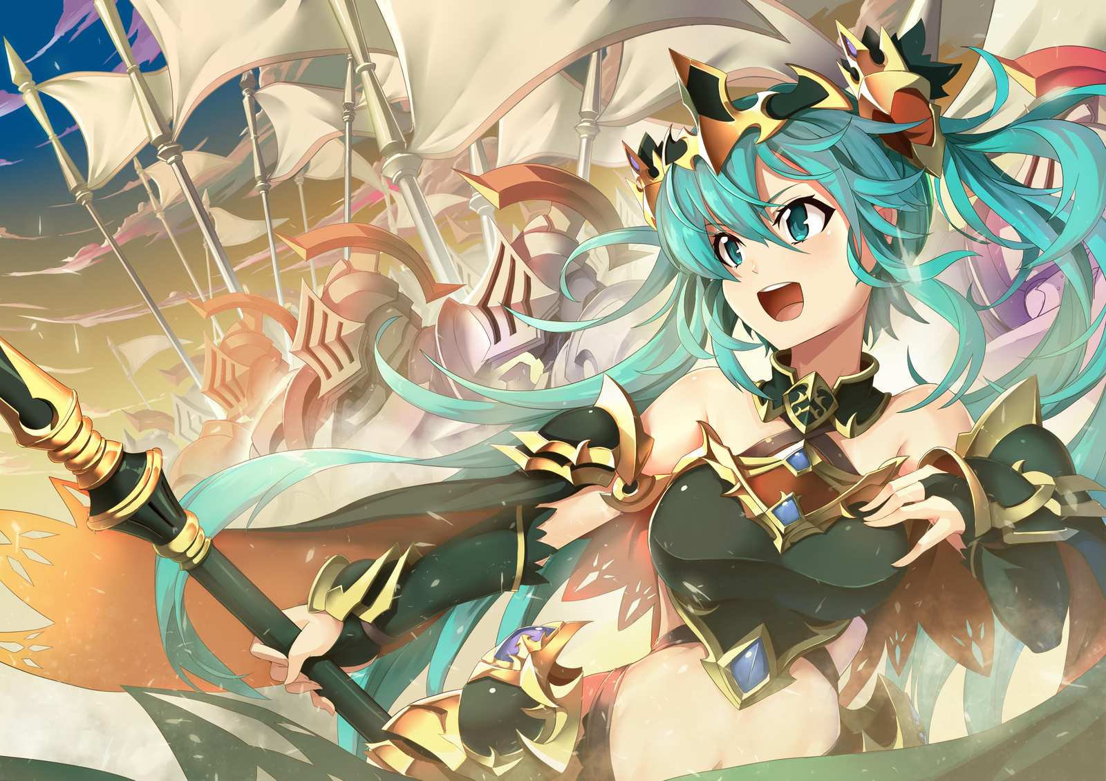 Anime Warrior Princess Battle Ready Wall Art