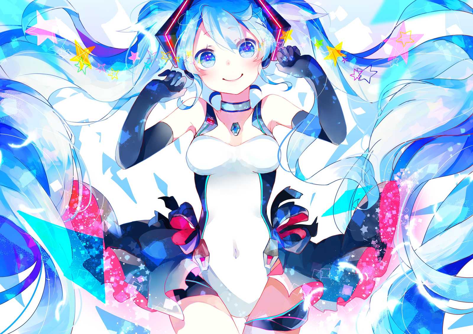 Vibrant Anime Girl "Blue Star" Wall Art