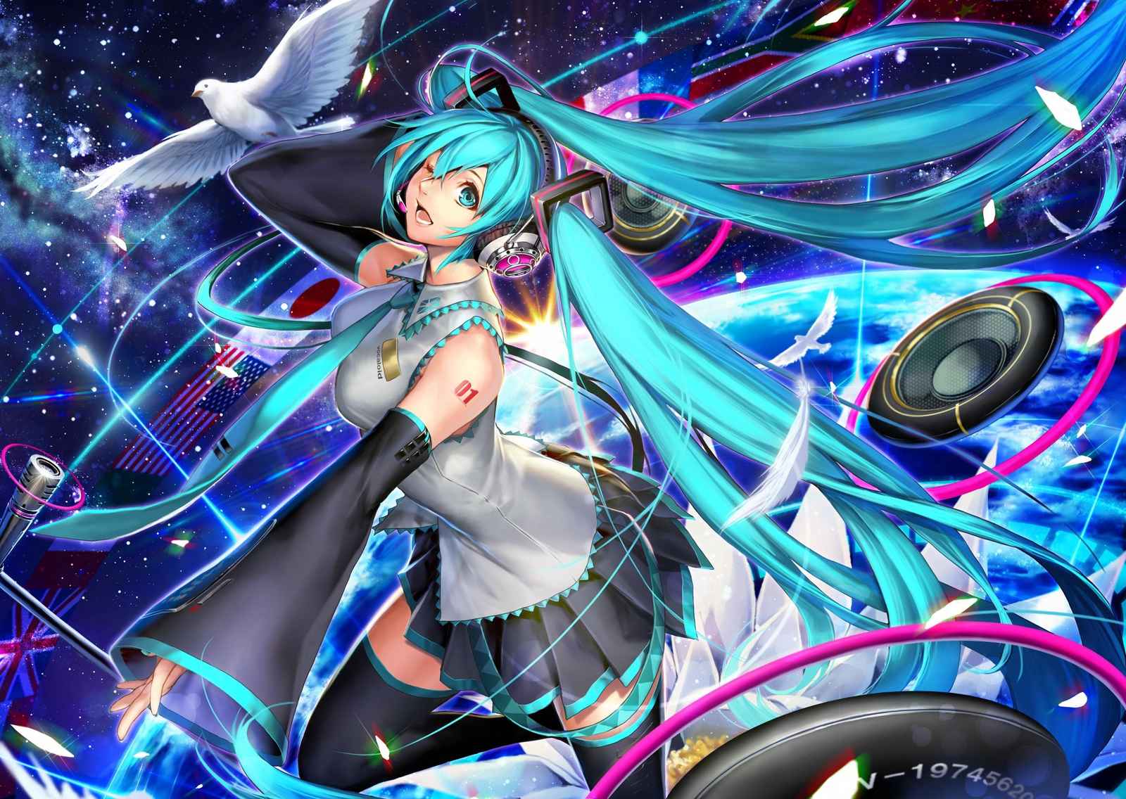 Hatsune Miku Cosmic Symphony Wall Art