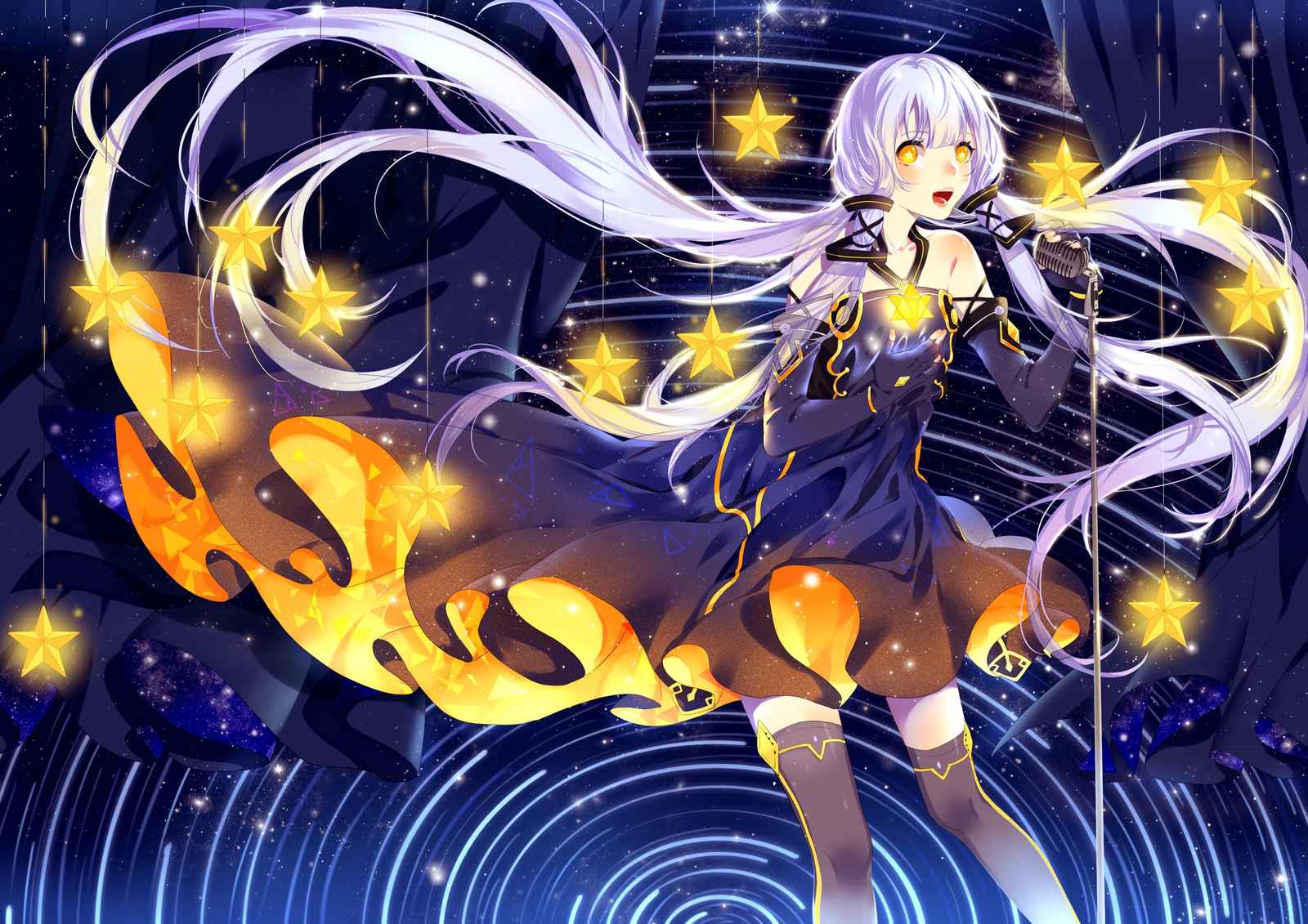 Celestial Star Singer Anime Wall Art