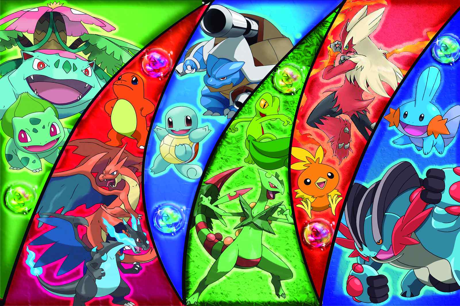 Epic Pokemon Evolution Collage Wall Art