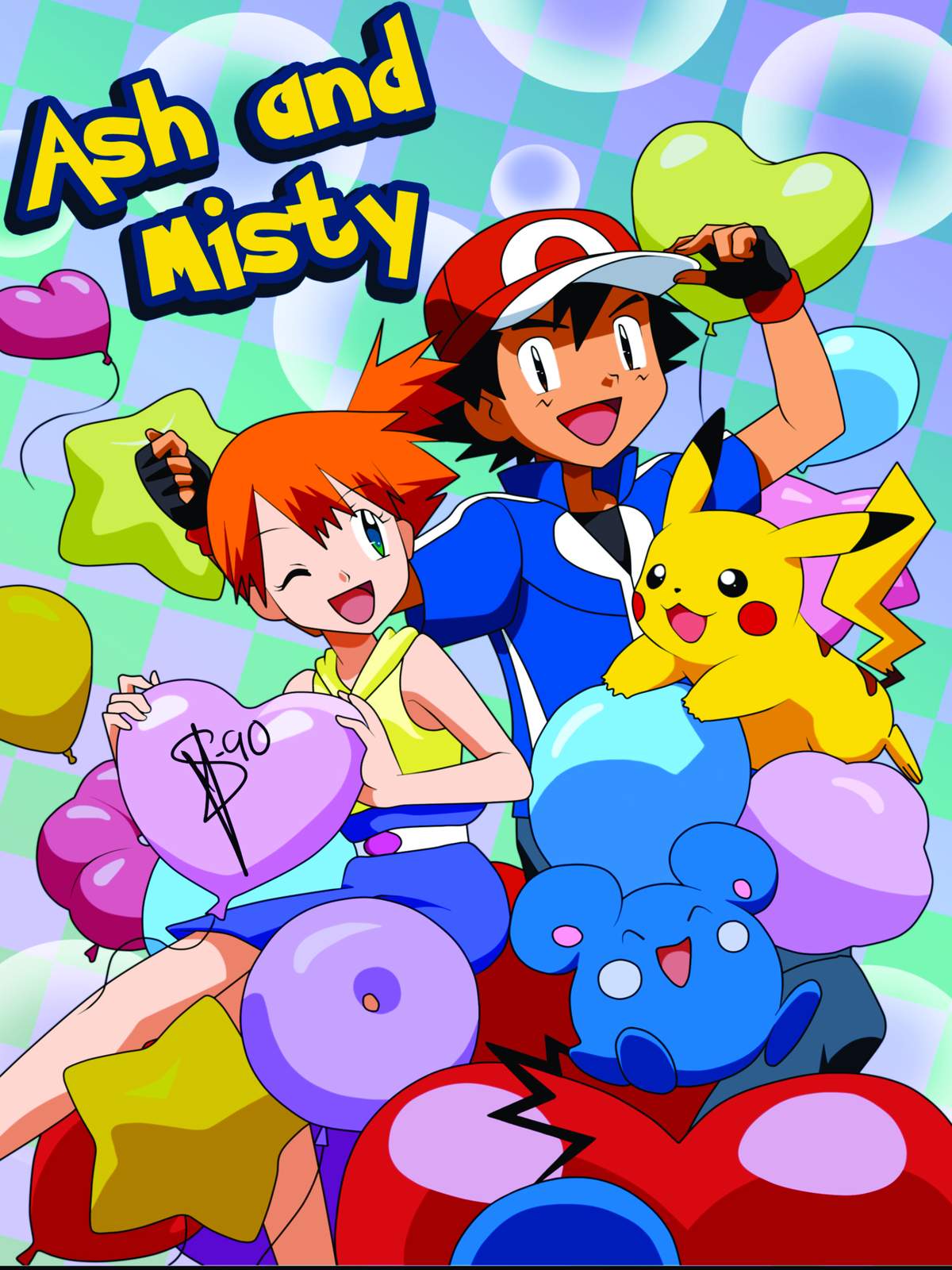 Ash & Misty Pokémon Adventure Wall Art