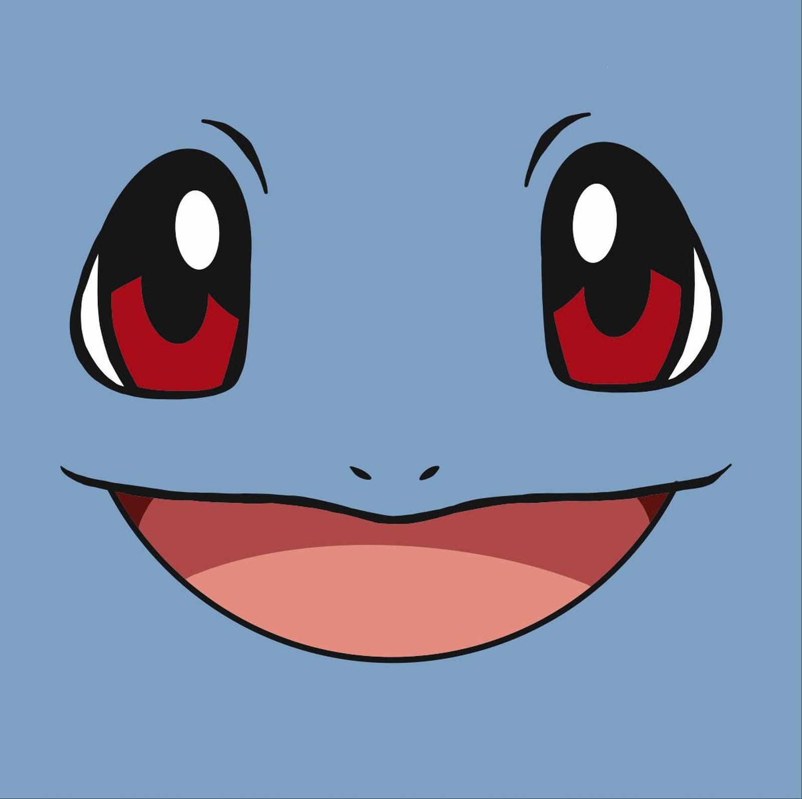Playful Squirtle Face Wall Art