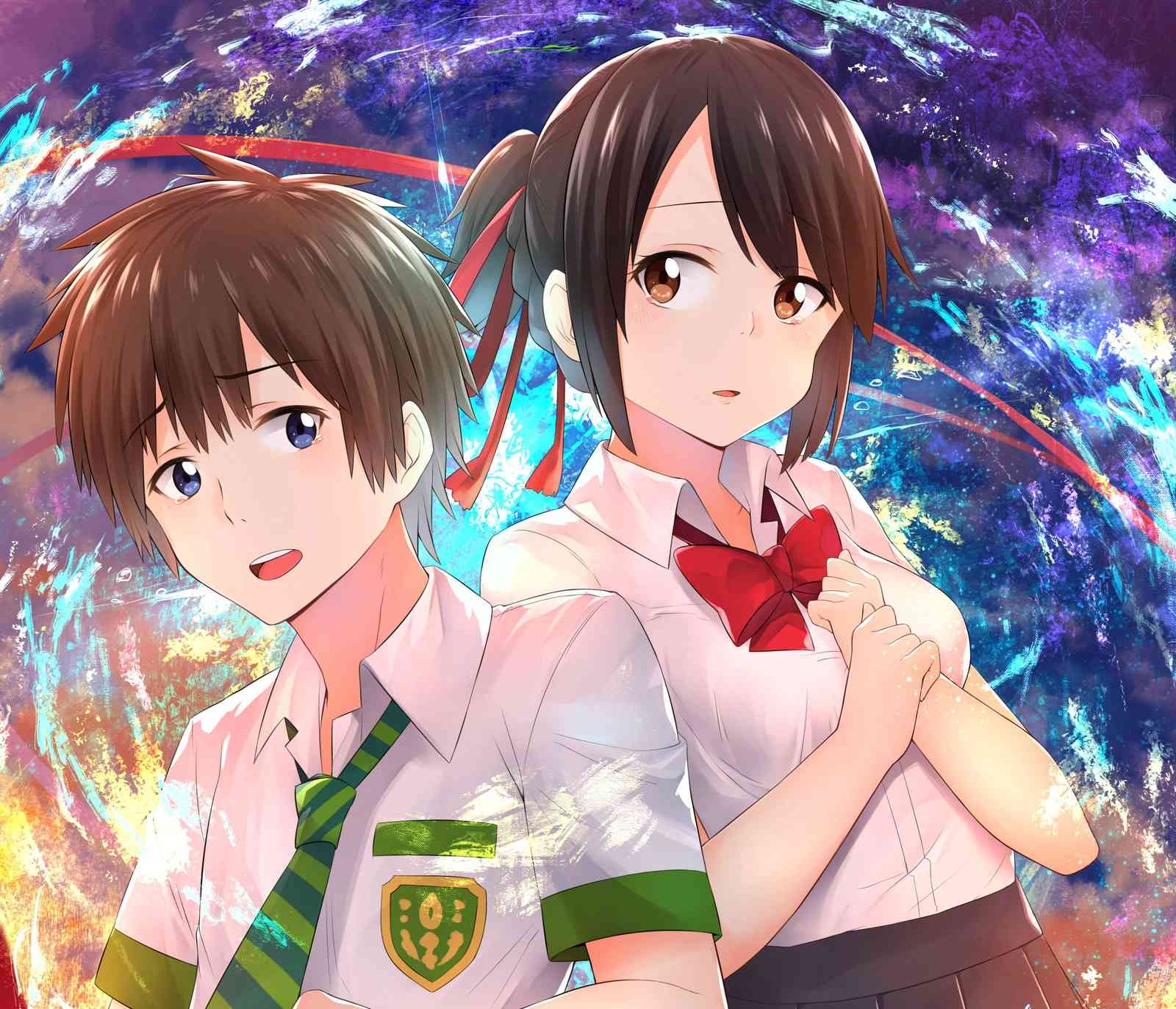 Your Name Anime Couple Wall Art
