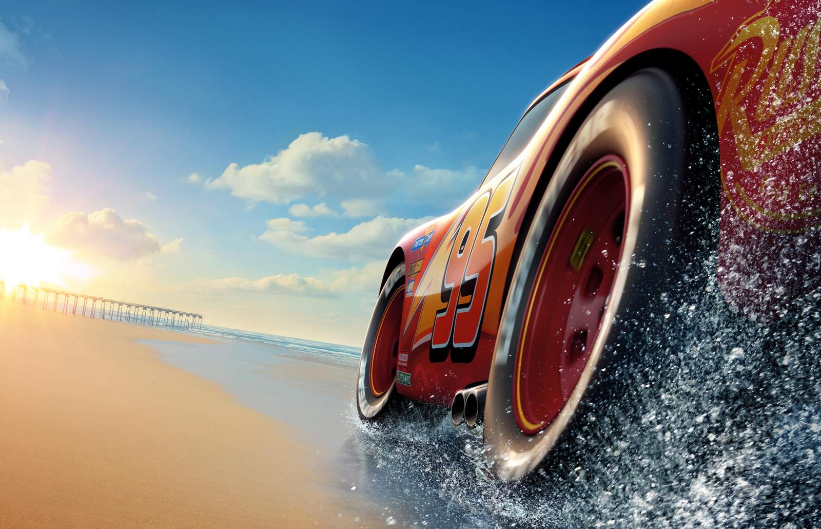 Lightning McQueen Beach Cruise Wall Art